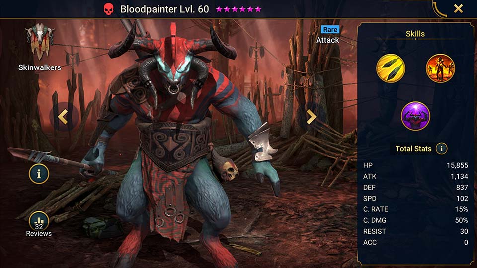 Bloodpainter's information on skills, equipment, and mastery build for dungeon campaign, clan boss, and arena.  