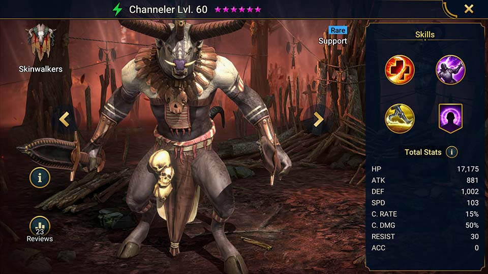 Channeler's information on skills, equipment, and mastery build for dungeon campaign, clan boss, and arena.  